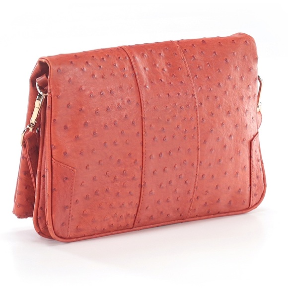 Cri de Coeur Vegan Ostrich Crossbody Bag - Picture 4 of 14
